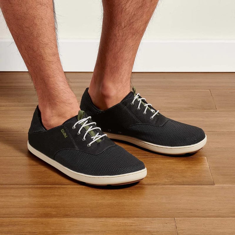 OLUKAI Nohea Moku Men's No Tie Boat Shoes, Breathable & Quick Dry Mesh, Effortless Design & Barefoot Wearability, All-Day Comfort & Support, Black/Black, 10.5 - Image 5
